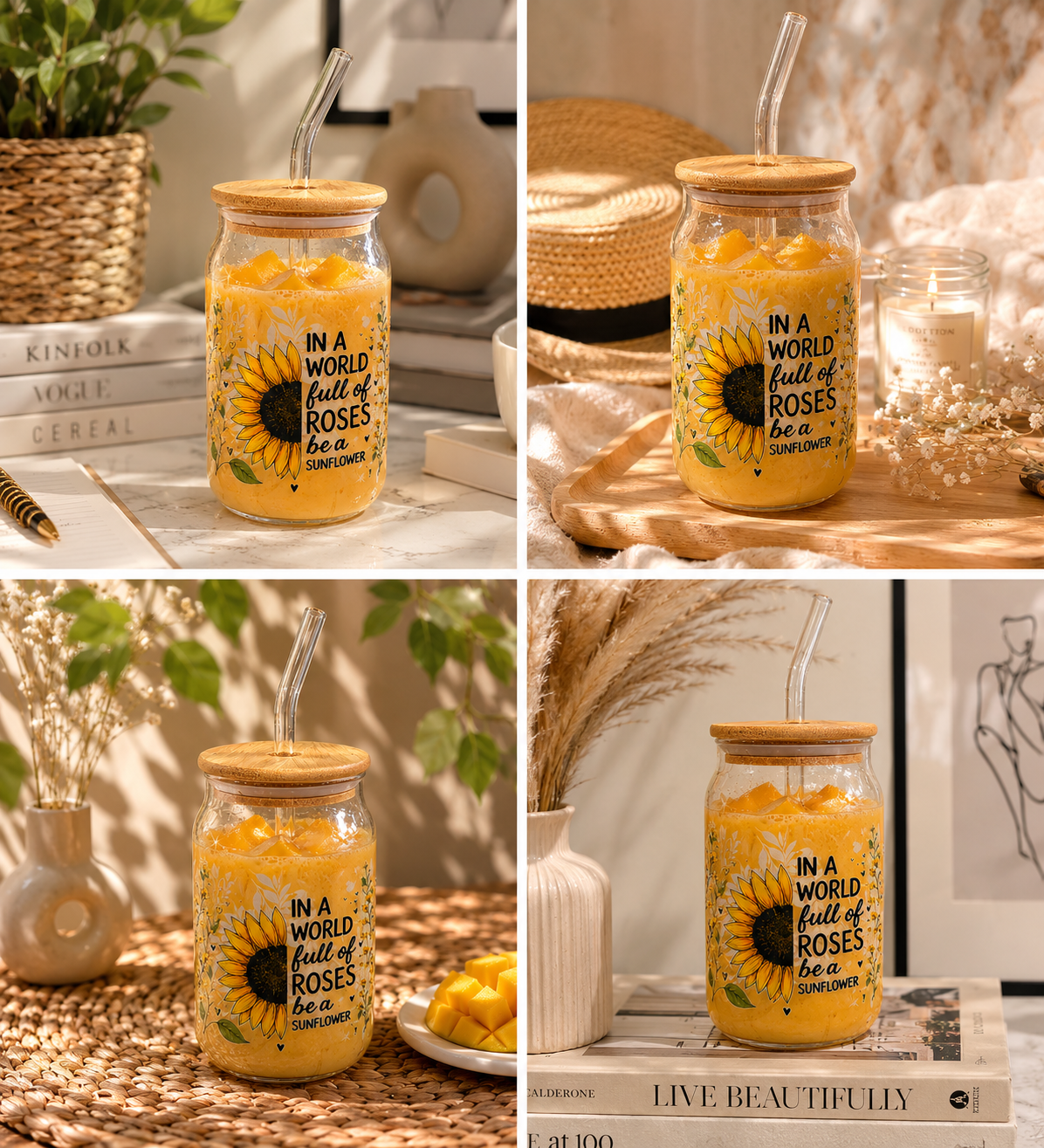 The Sunflower Glass tumbler
