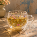 SIPITUP The Blooming - double-walled Glass Coffee/Tea Mug (250 ml)