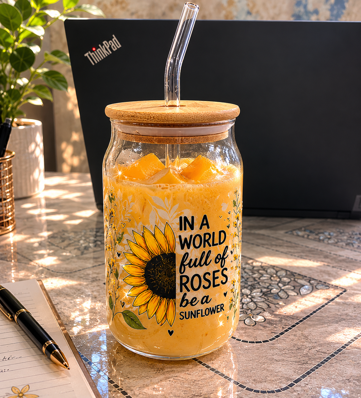 The Sunflower Glass tumbler