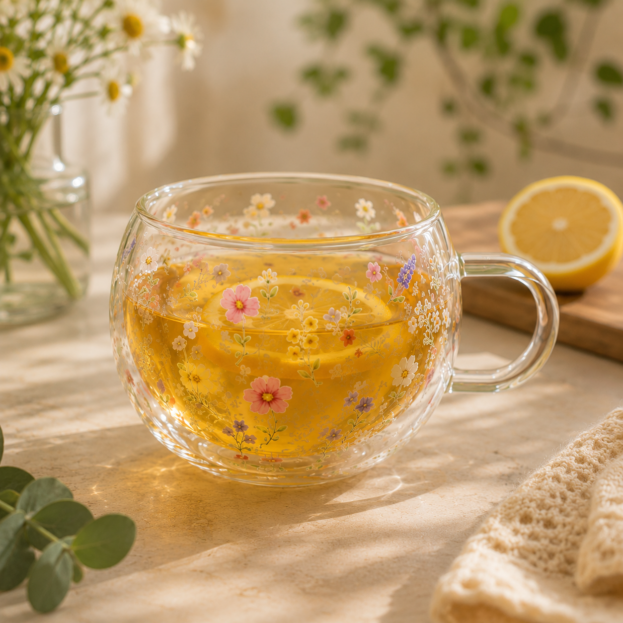 SIPITUP The Blooming - double-walled Glass Coffee/Tea Mug (250 ml)