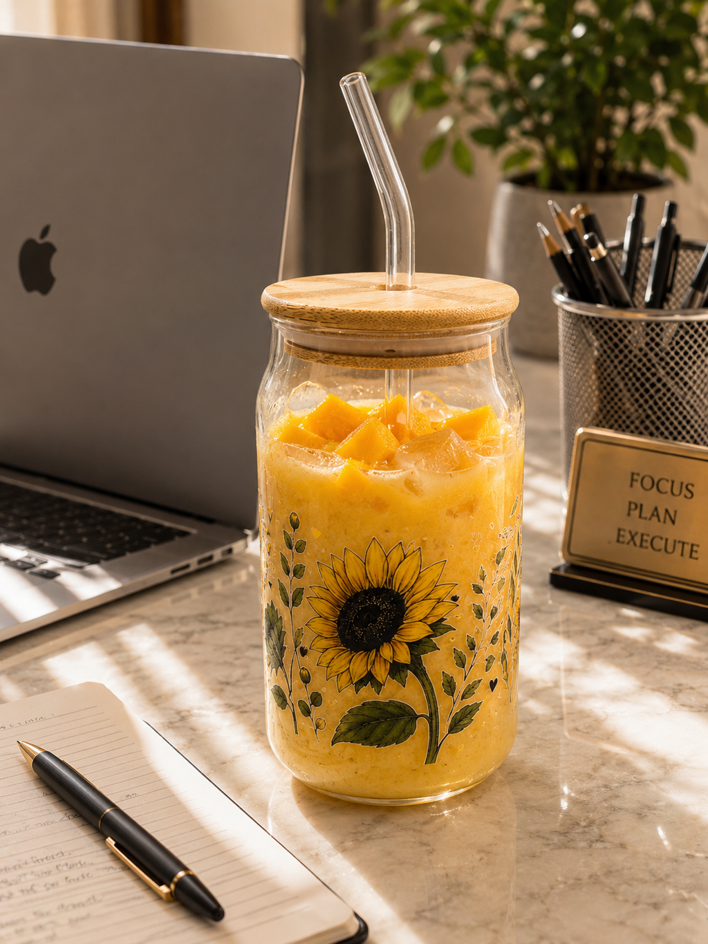 The Sunflower Glass tumbler