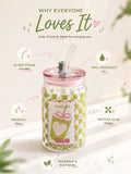 The Matcha Glass Tumbler with acrylic Lid