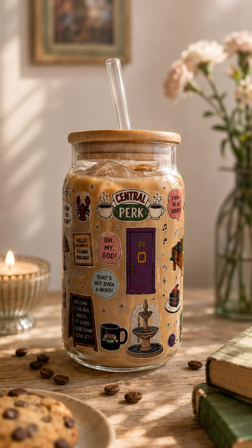 FRIENDS SITCOM GLASS TUMBLER